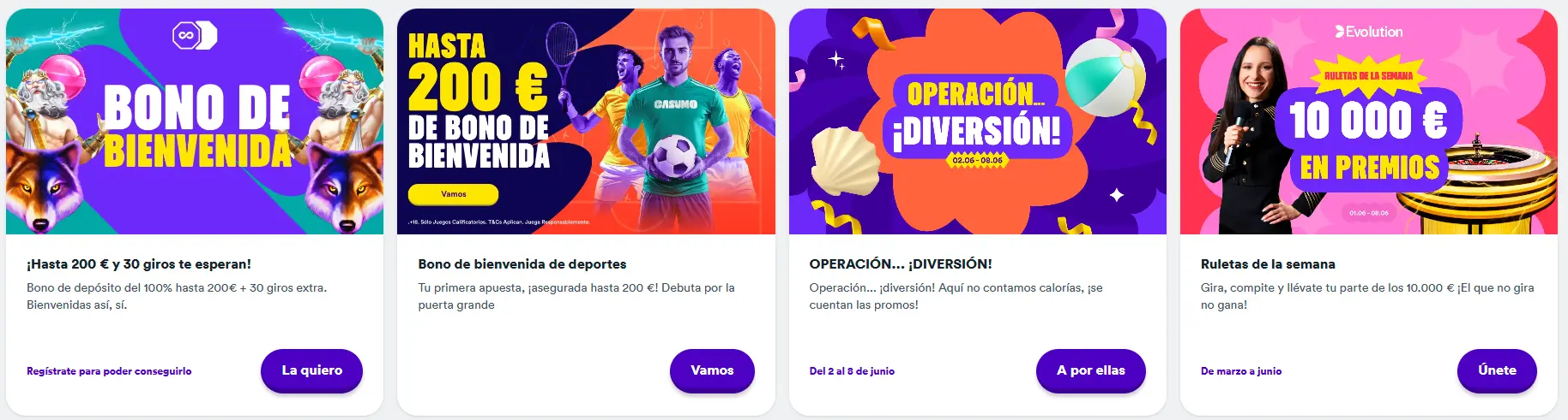 promociones de apuestas gratis Casumo