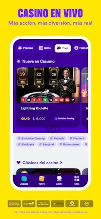 casino en vivo de aplicación móvil Casumo